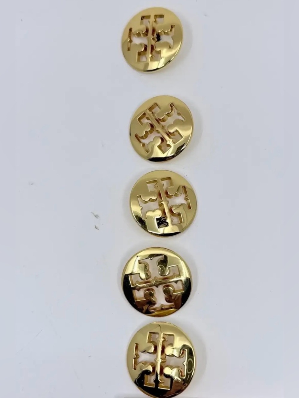 Five Gold Finish Tory
Burch Buttons
